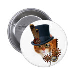 Steampunk Katzen-Knopf Buttons
