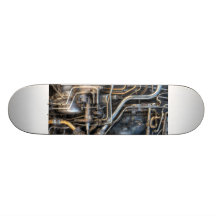 Steampunk Klempnerarbeit-Rohre Skate Board