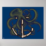 Steampunk Krake über Anker Posterdrucke