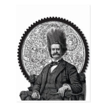 steampunk Mann Postkarte