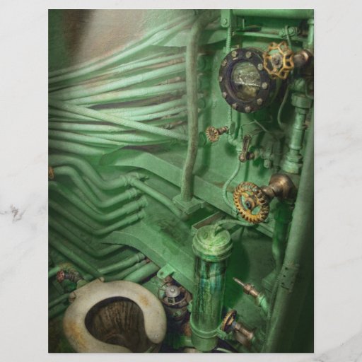 Steampunk - Marine - Klempnerarbeit - der Kopf Bedruckte Flyer