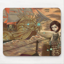 Steampunk Piraten:  Seesonnenuntergang Mousepad