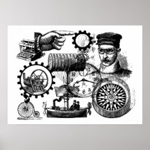 steampunk plakat