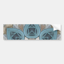 Steampunk Verdigris-Fenster-Mandala Autosticker
