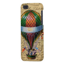 Steampunk Vintage Chic-Heißluft-Ballon-Fahrt iPhone 5 Hülle