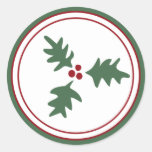 Stechpalmen-und Beeren-Feiertags-Aufkleber