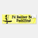 Stehen Sie oben Paddel-Silhouette-Entwurf Auto Sticker