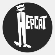 Stehende Katze Runder Sticker