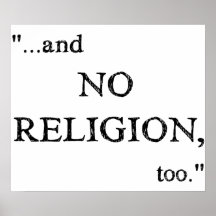 Stellen Sie sich keine Religion vor Posterdrucke