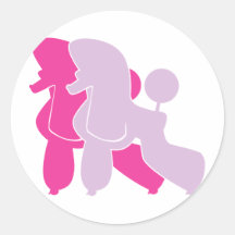 Sterben Sie pinken Pudel Aufkleber