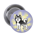 Stern-sibirischer Husky/alaskischer Malamute Button