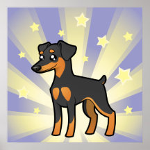 Stern-Zwergpinscher /Manchester Terrier Plakate