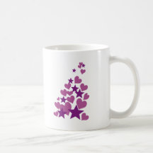 Sterne u. Herzen Kaffee Tassen