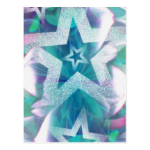 Sterne und Glitter! Postkarten