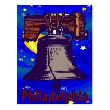 Sternenklare Nacht Liberty Bell Postkarte