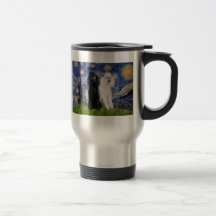 Sternenklare Nacht - zwei Standardpudel Teetasse