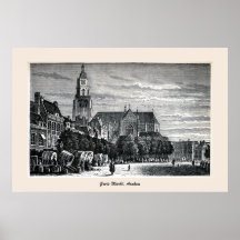Stich, Grote Markt (Stadtplatz), Arnhem Posterdruck