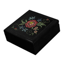 Sticken-Blick hölzerner Schmuck/Geschenkbox