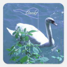 Sticker swan boat `` Danke´´