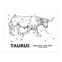Stier (20. April - 20. Mai) Postkarte