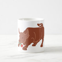 Stier bull Rose Teehaferl