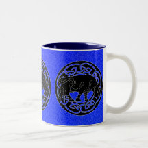 Stier des Wohlstandes - keltischer Knüpfarbeit-Bec Kaffeetasse