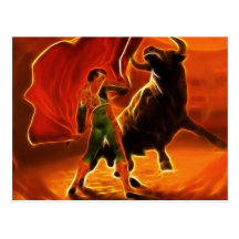 Stier-Kämpfer und EL Toro Postkarten