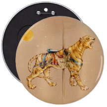 Stifte, Knöpfe - Karussell-Tiger Button