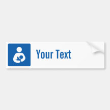 Stillen/Krankenpflege-Ikone Ihr Text Autoaufkleber