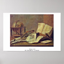 Stillleben durch Teniers D.J. David Poster