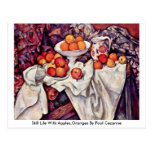 Stillleben mit Äpfeln, Orangen durch Paul Cezanne Postkarten