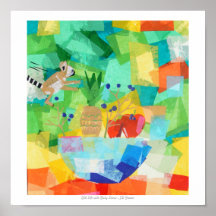 Stillleben mit BabyLemur Poster