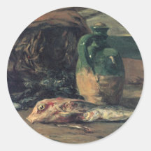 Stillleben mit Fischen - Paul Gauguin Stickers