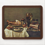 Stillleben mit Schinken durch Heda Willem Claesz. Mauspad