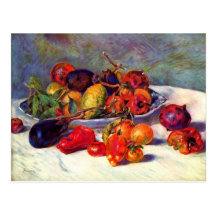 Stillleben mit tropischen Früchten durch Pierre Re Postkarten