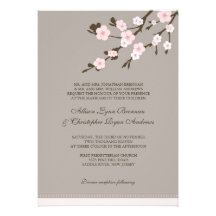 Stilvolle rosa Kirschblüten, die Einladung Wedding
