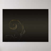 Stilvoller brauner Damast Poster