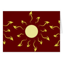 Stilvoller heller gelber Sun-Entwurf Karten