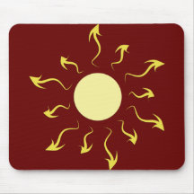 Stilvoller heller gelber Sun-Entwurf Mousepad