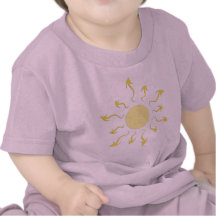 Stilvoller heller gelber Sun-Entwurf Tshirt