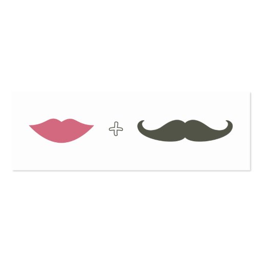 Stilvoller Schnurrbart und Lippen, die Website Wed Visitenkarte