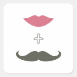 Stilvoller Schnurrbart und LippenUmschlag Aufklebe