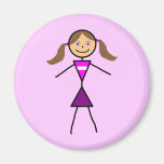 Stock-Mädchen brünett Magnete