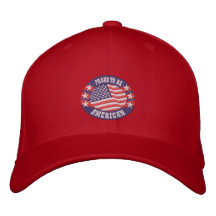 Stolz, amerikanisch zu sein bestickte baseballcaps