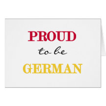 Stolz, deutsch zu sein karte
