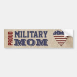 Stolze Militärmamma mit patriotischem Herzen Autosticker