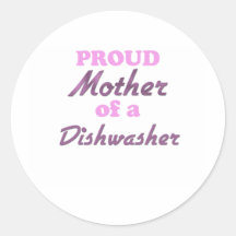 Stolze Mutter einer Spülmaschine Stickers