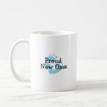 Stolze neue Oma Baby-Abdrücke Kaffee Tassen