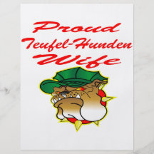 Stolze Teufel-Hunden Ehefrau Flyerdruck
