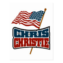 Stolzer Amerikaner Chris Christie Postkarten